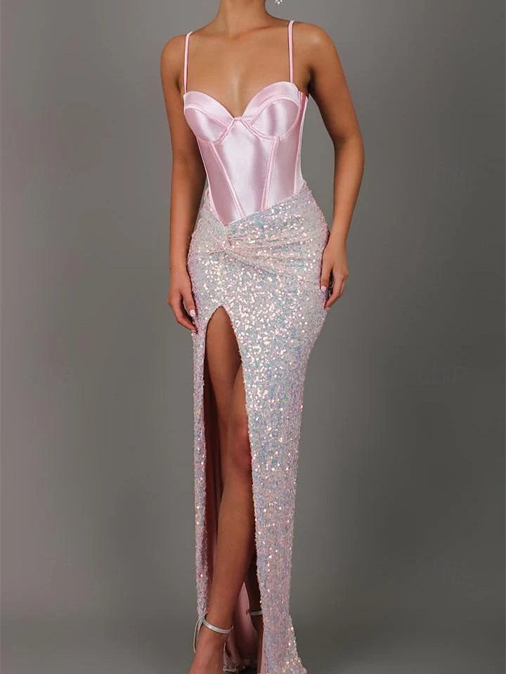 Prom Dresses Stores Mermaid/Trumpet Sweetheart Floor-Length Prom Dresses with Sequins Formal Women's Dresses
